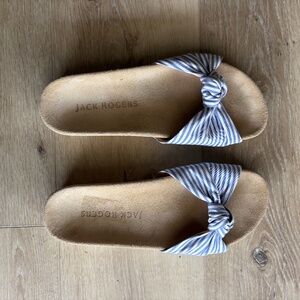 Jack Rogers sandals striped blue 8.5